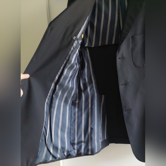 Brooks Brothers 1818 Regent Classic Blazer Jacket Wool Navy Blue 42R Preppy - Picture 5 of 11